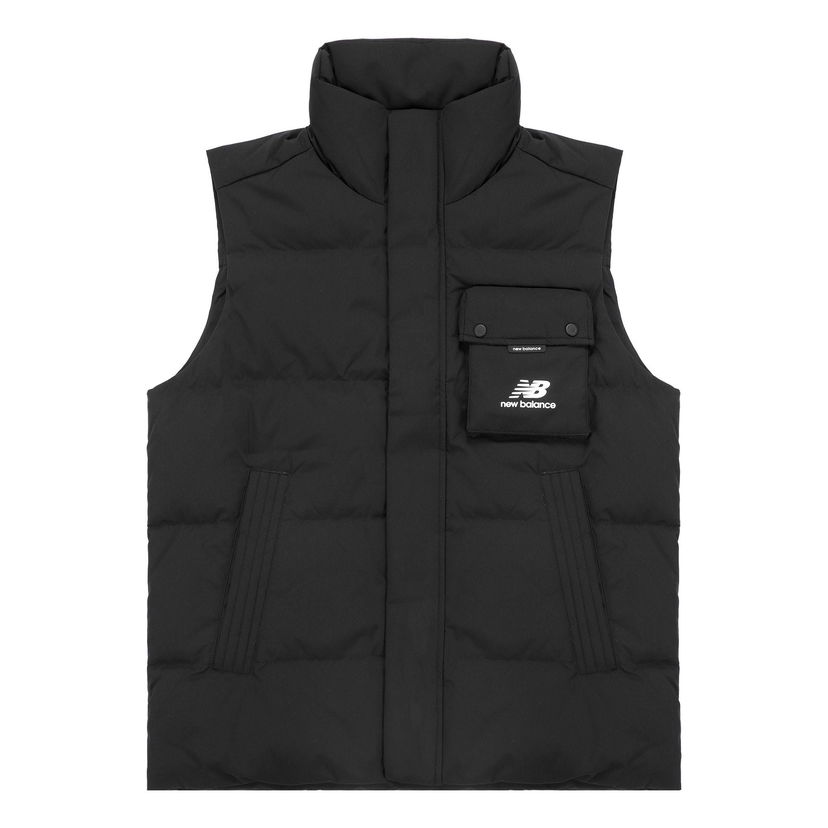Väst New Balance Men's Windproof Puffer Vest Svart | AMV14310-BK