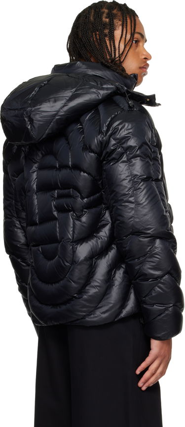 Pufferjacka Casablanca Monogram Quilted Nylon Down Puffer Jacket Svart | M-AW25-OT-140-01, 2