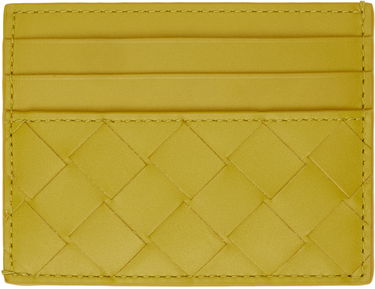Plånbok Bottega Veneta Intrecciato Card Holder Gul | 635057-VCPQ3, 1
