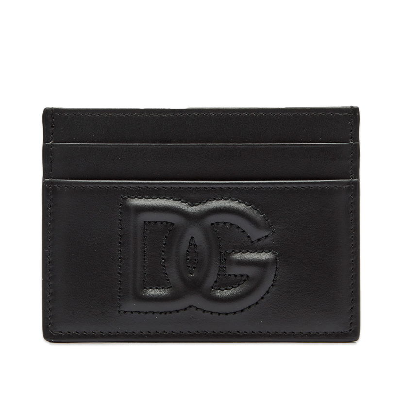 Plånbok Dolce & Gabbana Logo Leather Card Holder Nero Svart | BI0330AG081-80999