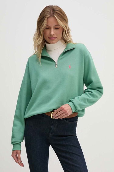 Sweatshirt Polo by Ralph Lauren Half Zip Sweatshirt Grön | 211851659, 0