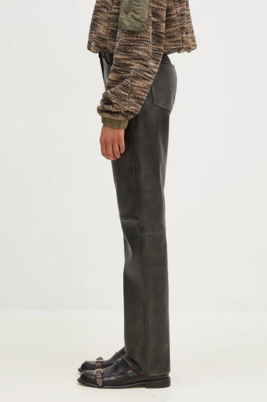 Byxor Samsoe Samsoe High Waist Leather Trousers Svart | F24300138, 1