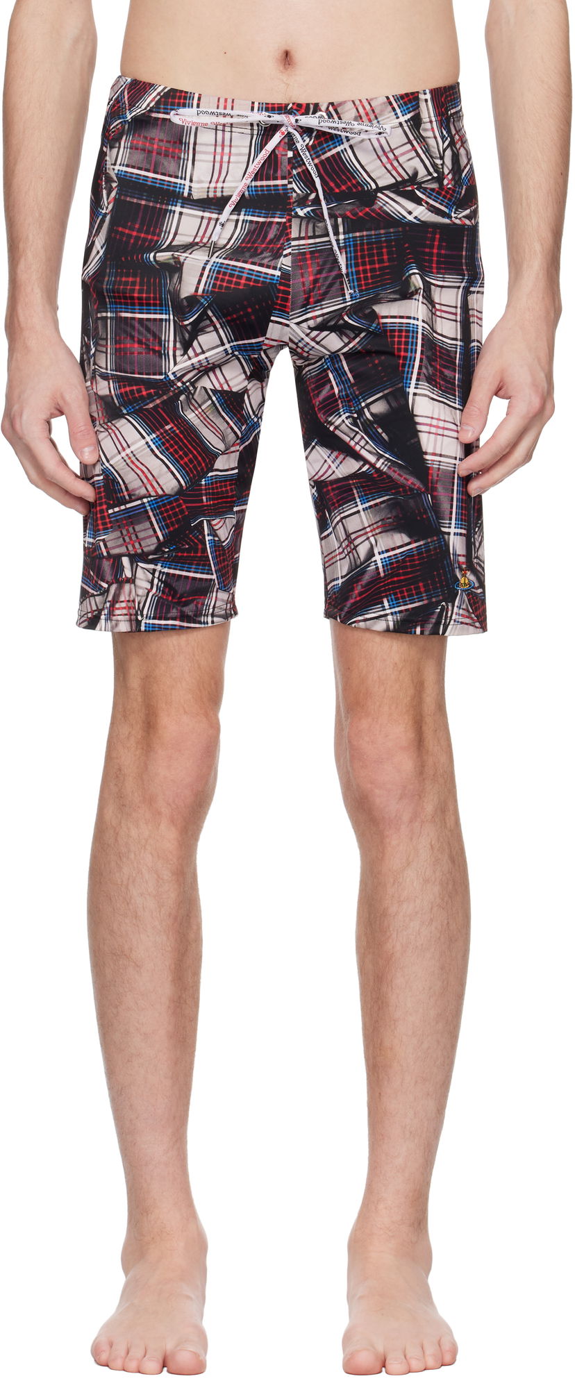 Badkläder Vivienne Westwood Vivienne Westwood Draped Tartan Swim Shorts Flerfärgad | 8101000M-J0099-