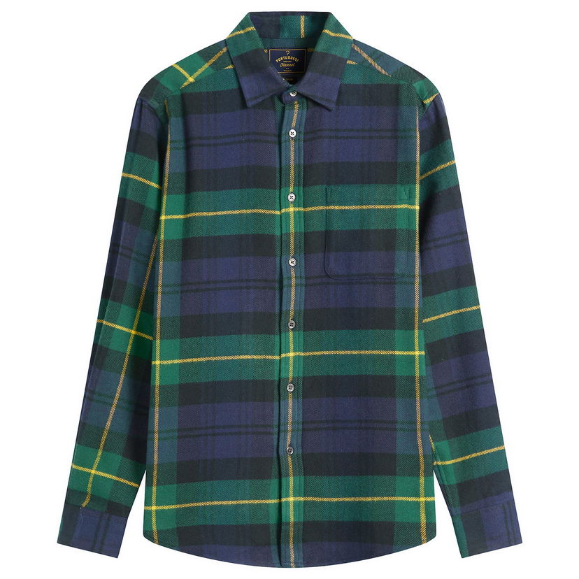 Skjorta Portuguese Flannel Cabin Flannel Check Shirt Flerfärgad | AW25018-NVG