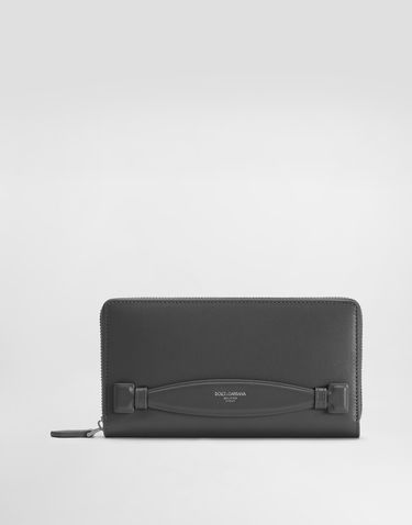 Plånbok Dolce & Gabbana Dolce & Gabbana Zip-Around Calfskin Wallet Grå | BP1672AV95680730, 0