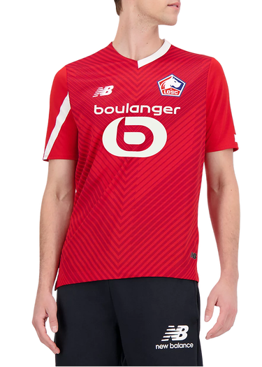 Jersey New Balance LOSC Lille Home 2023/24 Jersey Röd | mt230250-hme, 0