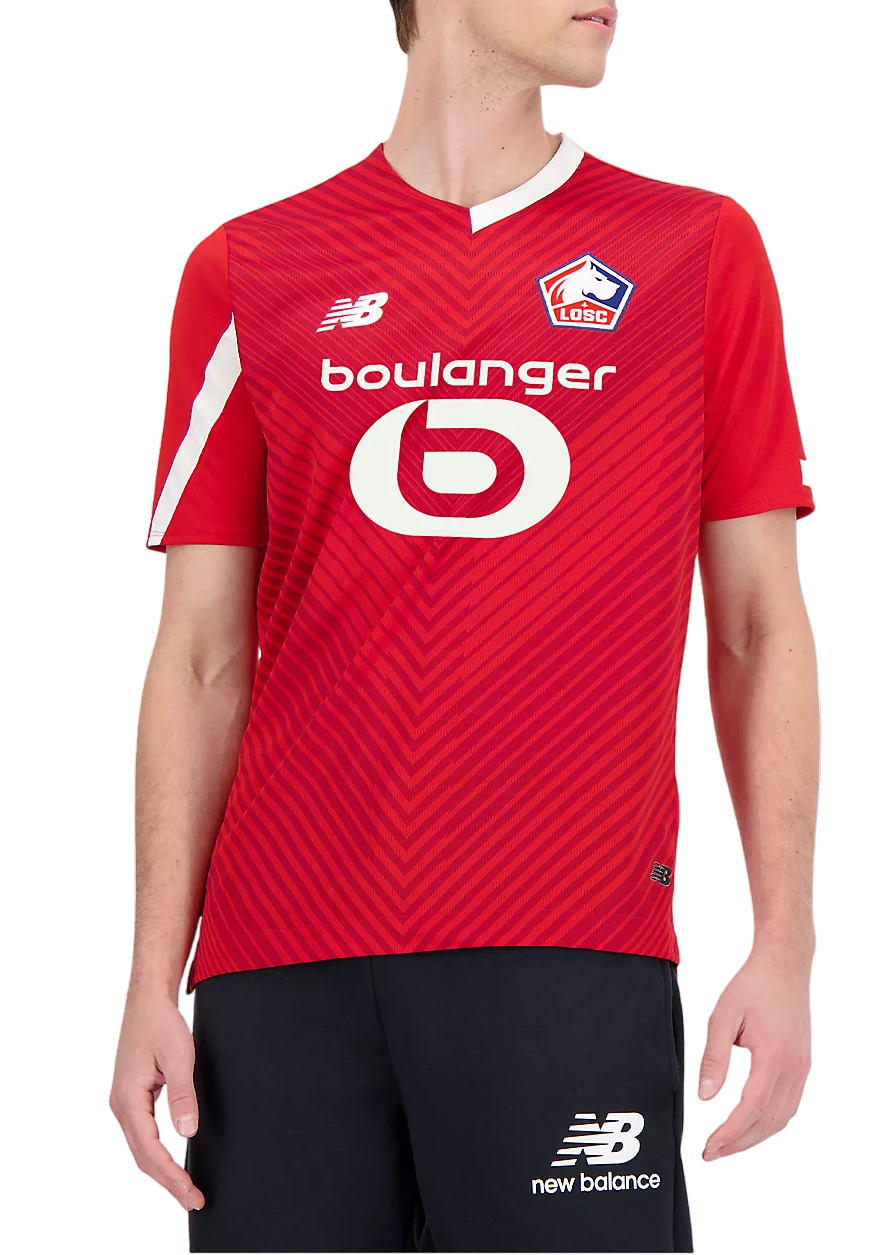 Jersey New Balance LOSC Lille Home 2023/24 Jersey Röd | mt230250-hme, 0