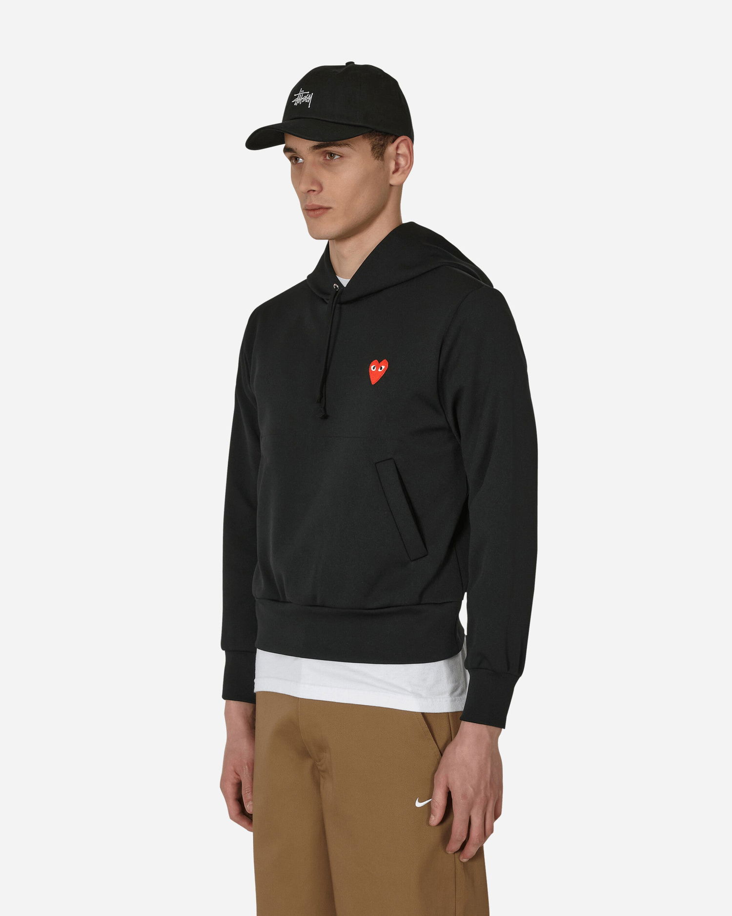 Sweatshirt Comme des Garçons Smalll Heart Hooded Sweatshirt Svart | P1T173 1, 1