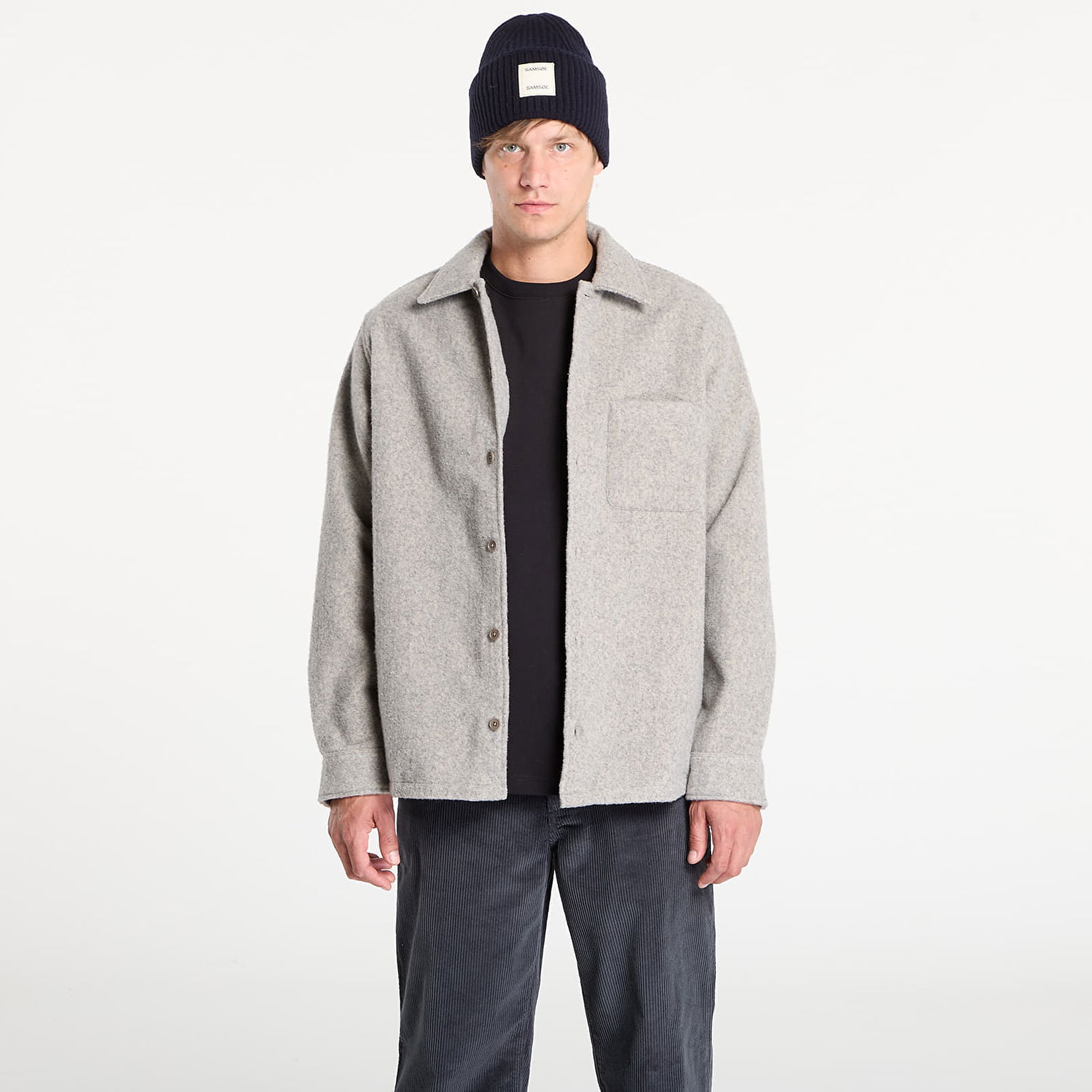Jacka Samsoe Samsoe Samsøe Samsøe Sadamon Overshirt Grå | M25300027_170205TCX, 0
