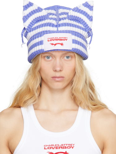 Mössa Charles Jeffrey Loverboy Charles Jeffrey LOVERBOY Chunky Ears Knit Beanie Blå | 54131401, 0