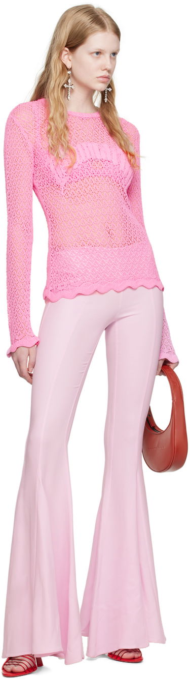 Sweater Blumarine Pink Scalloped Sweater Rosa | P344M026A, 3