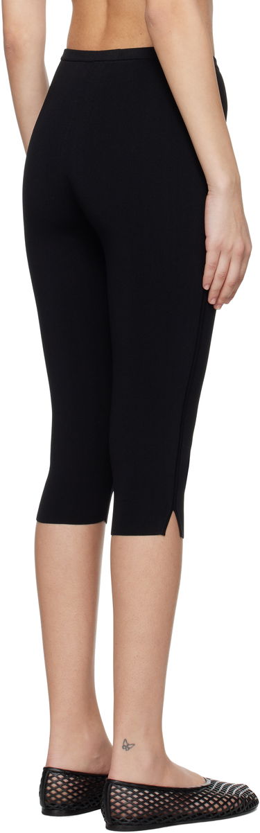 Damasker TOTEME TOTEME Compact Knit Capri Trousers Svart | 252-WRB0276-YA0187, 2