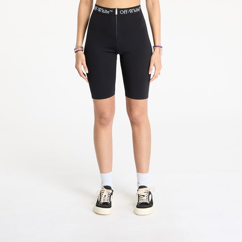 Shorts Off-White Off-White Logoband Zipped Shorts Svart | OWVH029S25JER0011000