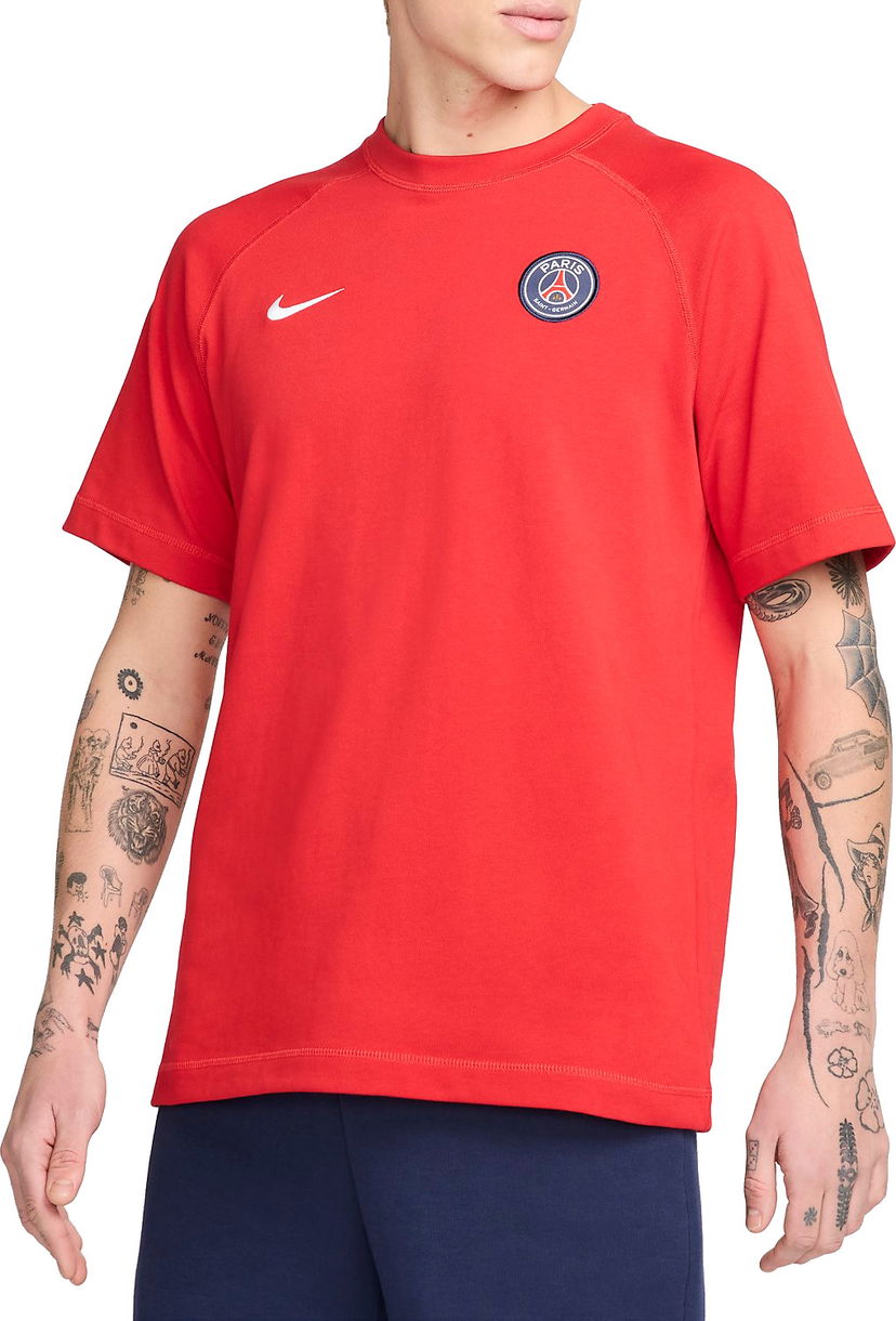 T-shirt Nike PSG M NK TRAVEL SS TOP ESN Röd | fz7211-657