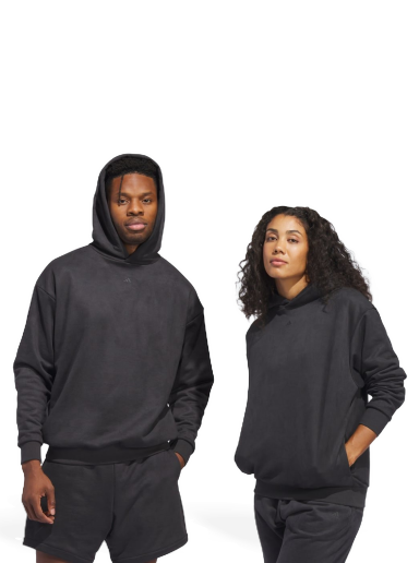 Sweatshirt adidas Performance Basketball Sueded Hoodie Svart | IN7705