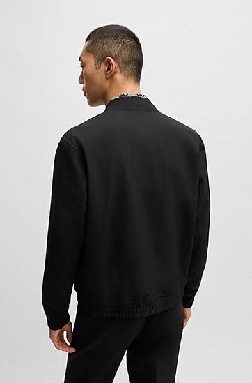 Bomberjacka BOSS Performance-Stretch Twill Bomber Jacket Svart | 50531284, 1