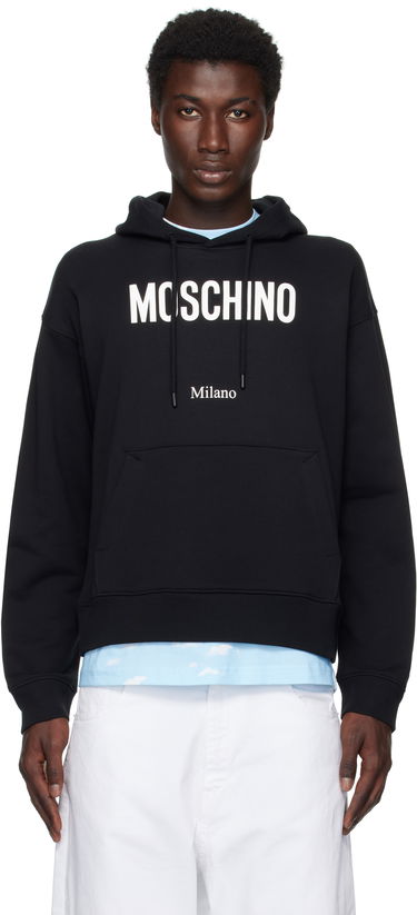 Sweatshirt Moschino Moschino Printed Organic Cotton Hoodie Svart | 252ZZ170852281555, 0