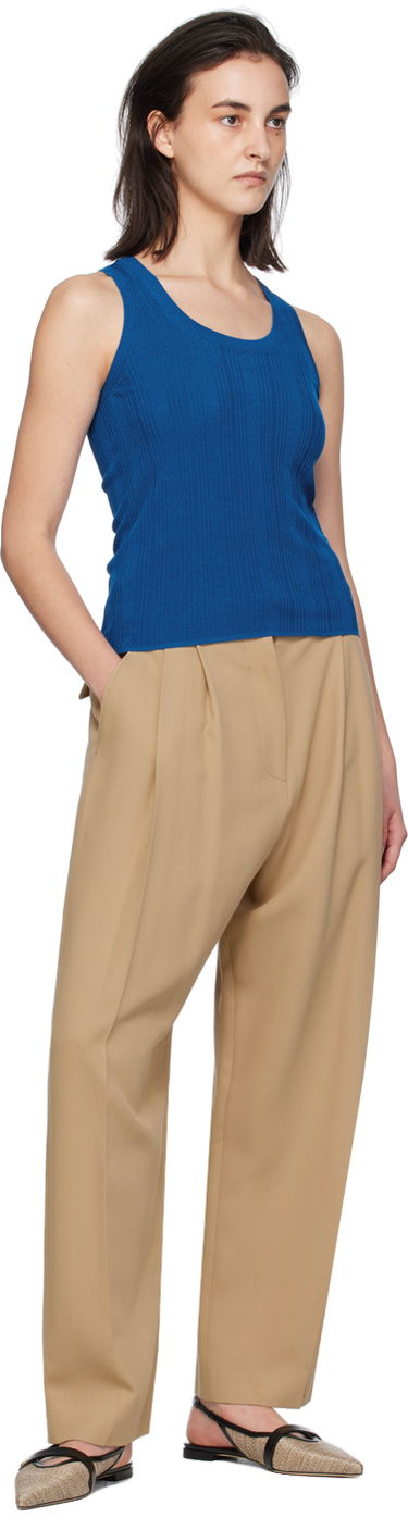 Linne Max Mara Weekend Max Mara Ceylon Ribbed Tank Top Blå | 2415361022600016, 3