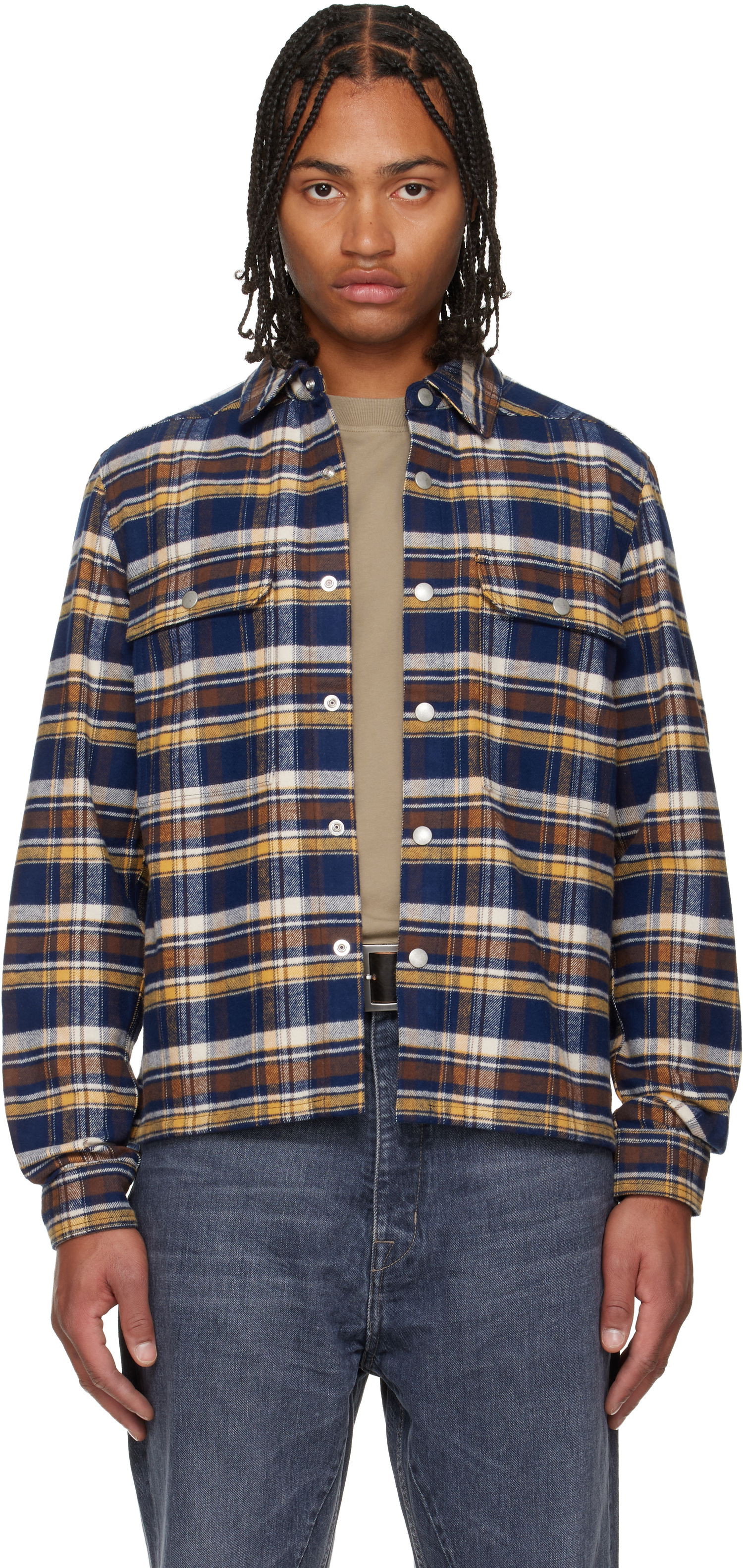 Skjorta Rick Owens Concordians Cropped Overshirt Flerfärgad | DL02E2299 CPGJP, 0