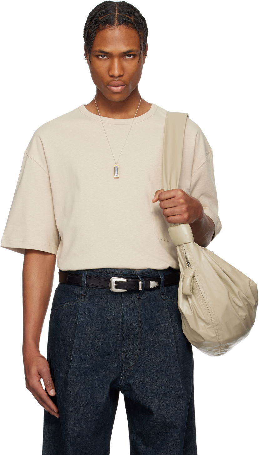 Handväska LEMAIRE Lemaire Boxy Short Sleeve T-Shirt Beige | TO1382 LJ1010