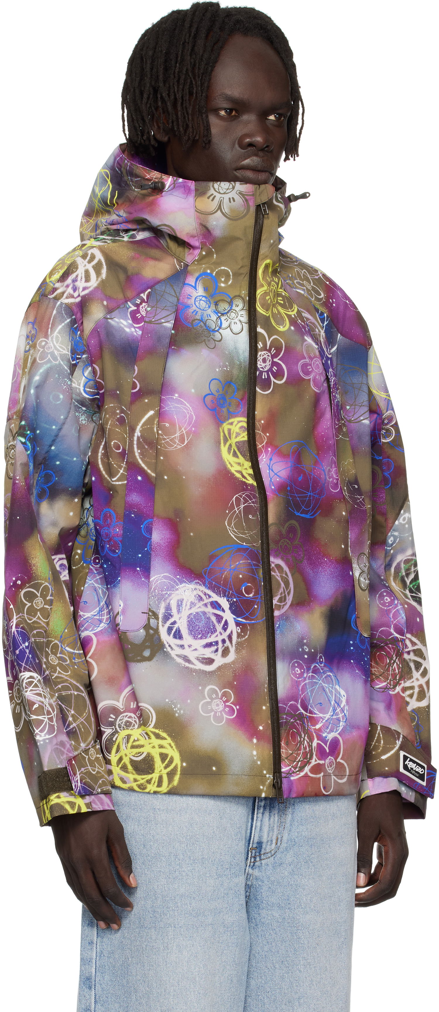 Vindjacka KENZO Kenzo Paris Futura 2000 Edition Short Windbreaker Jacket Flerfärgad | FF65BL1779ND, 1