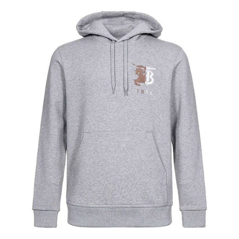 Sweatshirt Burberry Men's Hoodie with Equestrian Knight Logo Grå | 80256561