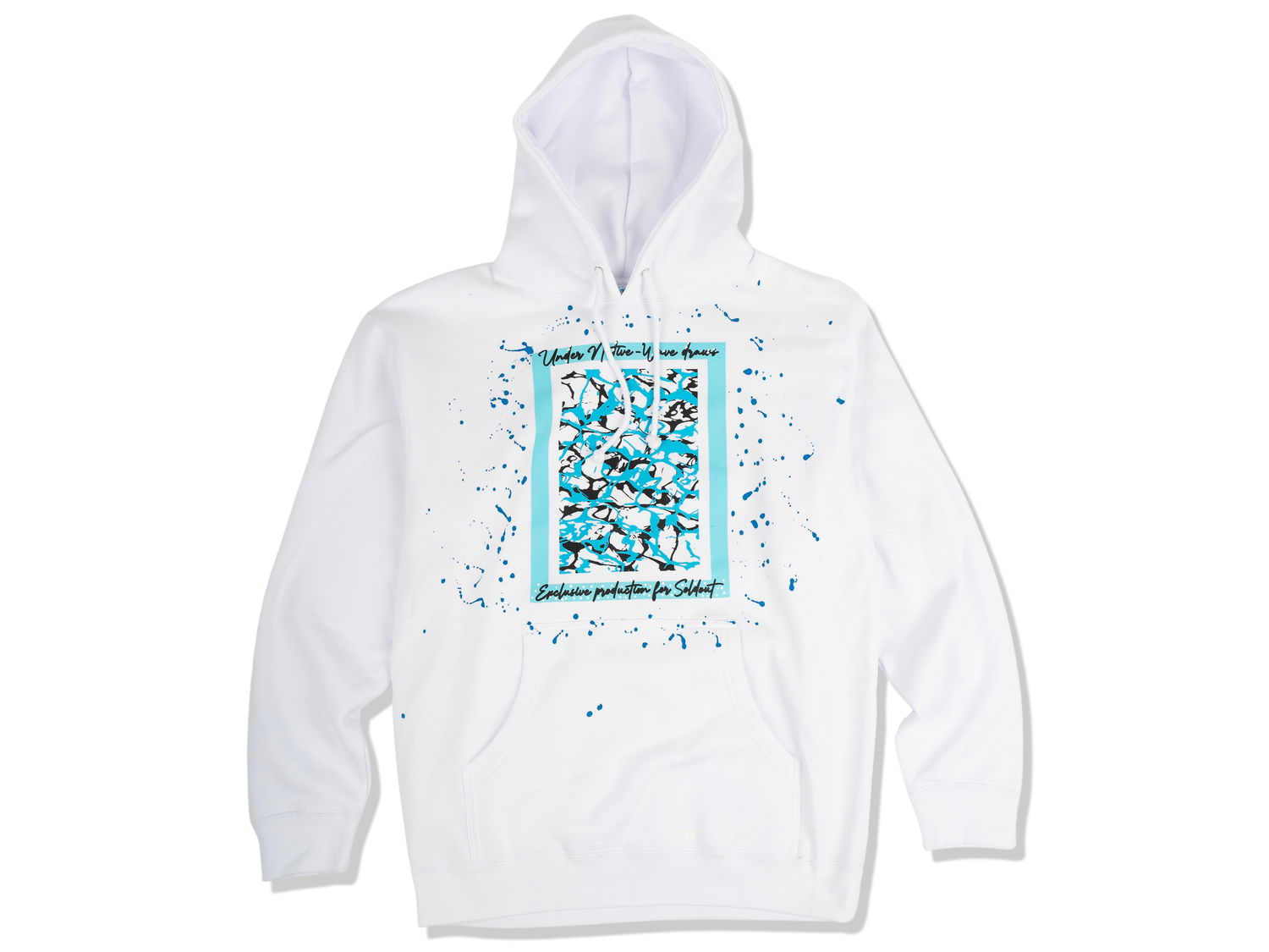 Sweatshirt Under Native Wave Draws Hoodie "Splatter" Vit | UN13, 0