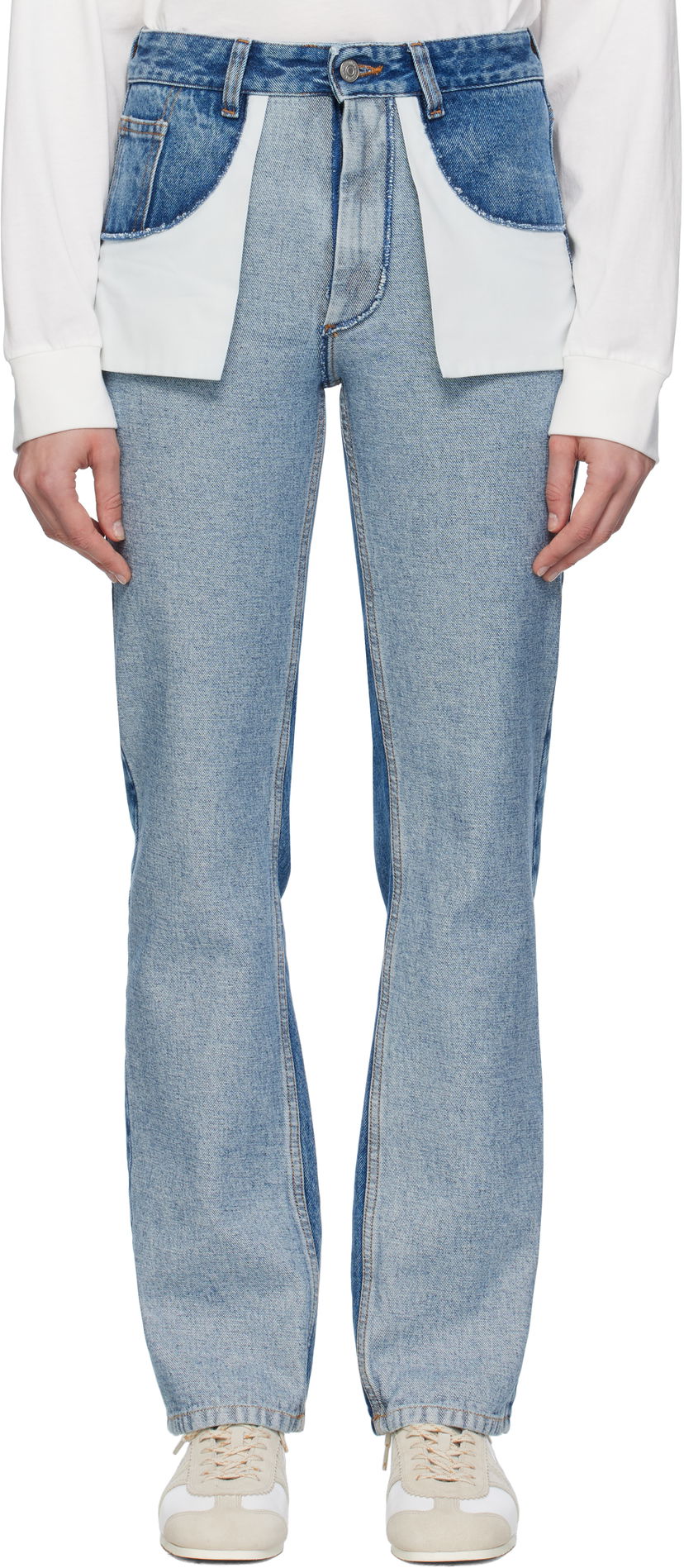 Jeans Maison Margiela MM6 Maison Margiela Straight-Leg Jeans Blå | S52LA0256 M30018