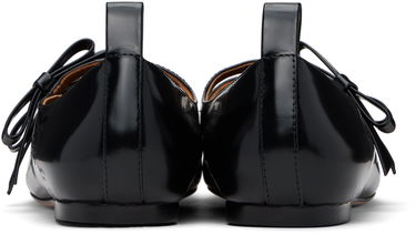 Klä SHUSHU/TONG SHUSHU/TONG Double Bow Mary Jane Ballerina Flats Svart | MWDDAC04 LEA001, 1