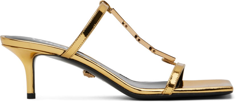 Tillbehör Versace Versace Patent Heeled Sandals Metallisk | 1018735_1A08609_1X00V