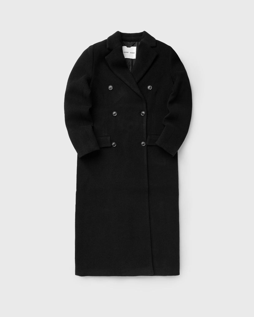 Rockar Samsoe Samsoe Samsøe & Samsøe FALCON Double-Breasted Coat Svart | F20400075-BLACK