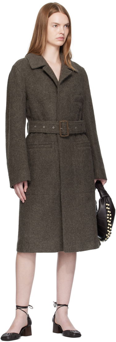 Rockar LEMAIRE LEMAIRE Belted Tailored Coat Brun | CO1119 LF504, 3