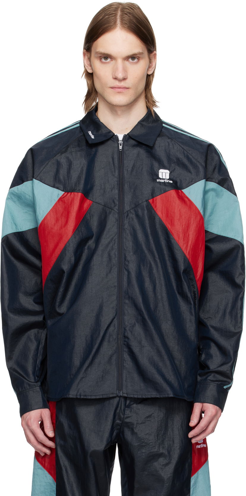 Vindjacka Martine Rose Martine Rose Shirt Track Jacket Mörkblå | 172WP10504