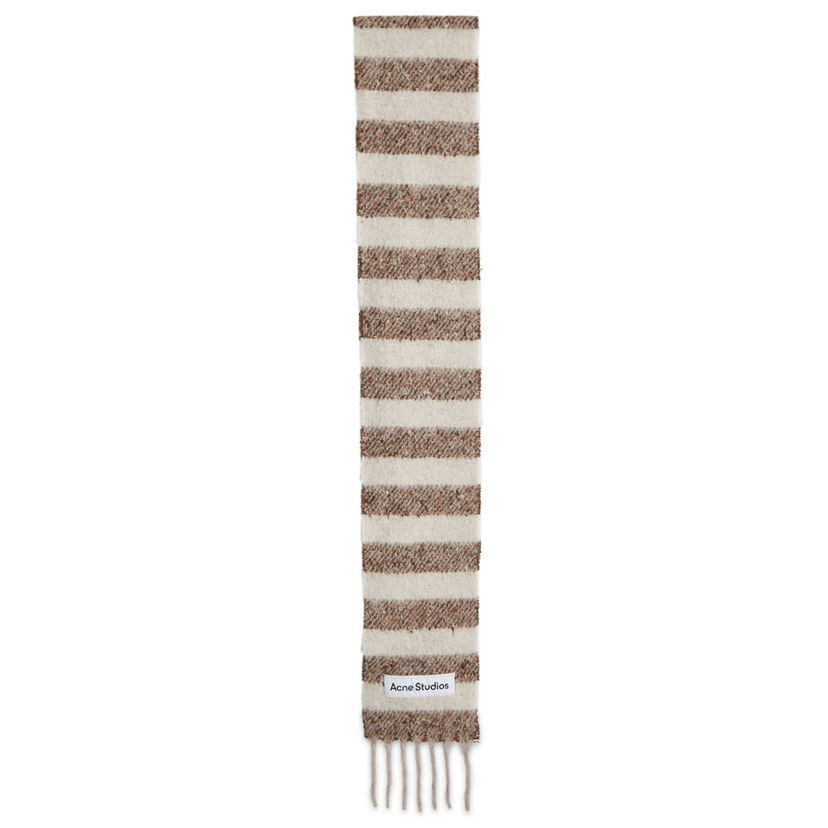 Halsduk Acne Studios Knitted Scarf With Stripes Brun | CA0358-AIP