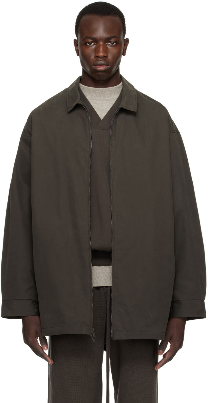 Vindjacka Fear of God Essentials Zip Jacket Grön | 202BT224190F