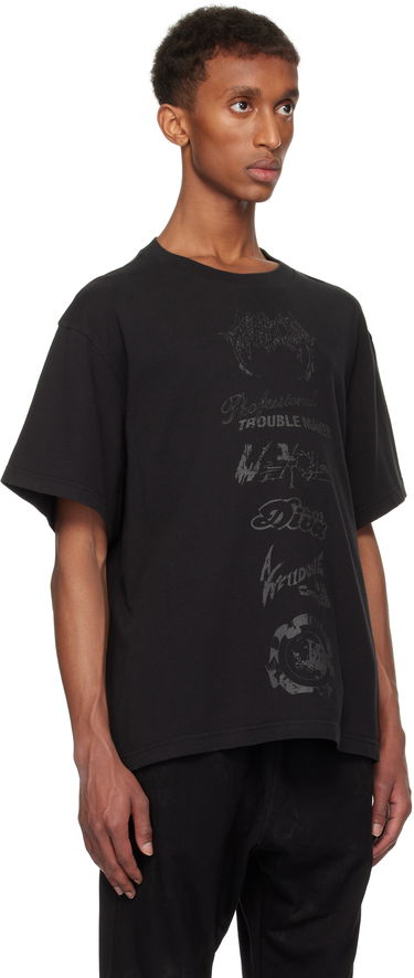 T-shirt We11done Multi Logo Graphic T-Shirt Svart | WD-TT3-24-777-U-BK, 1