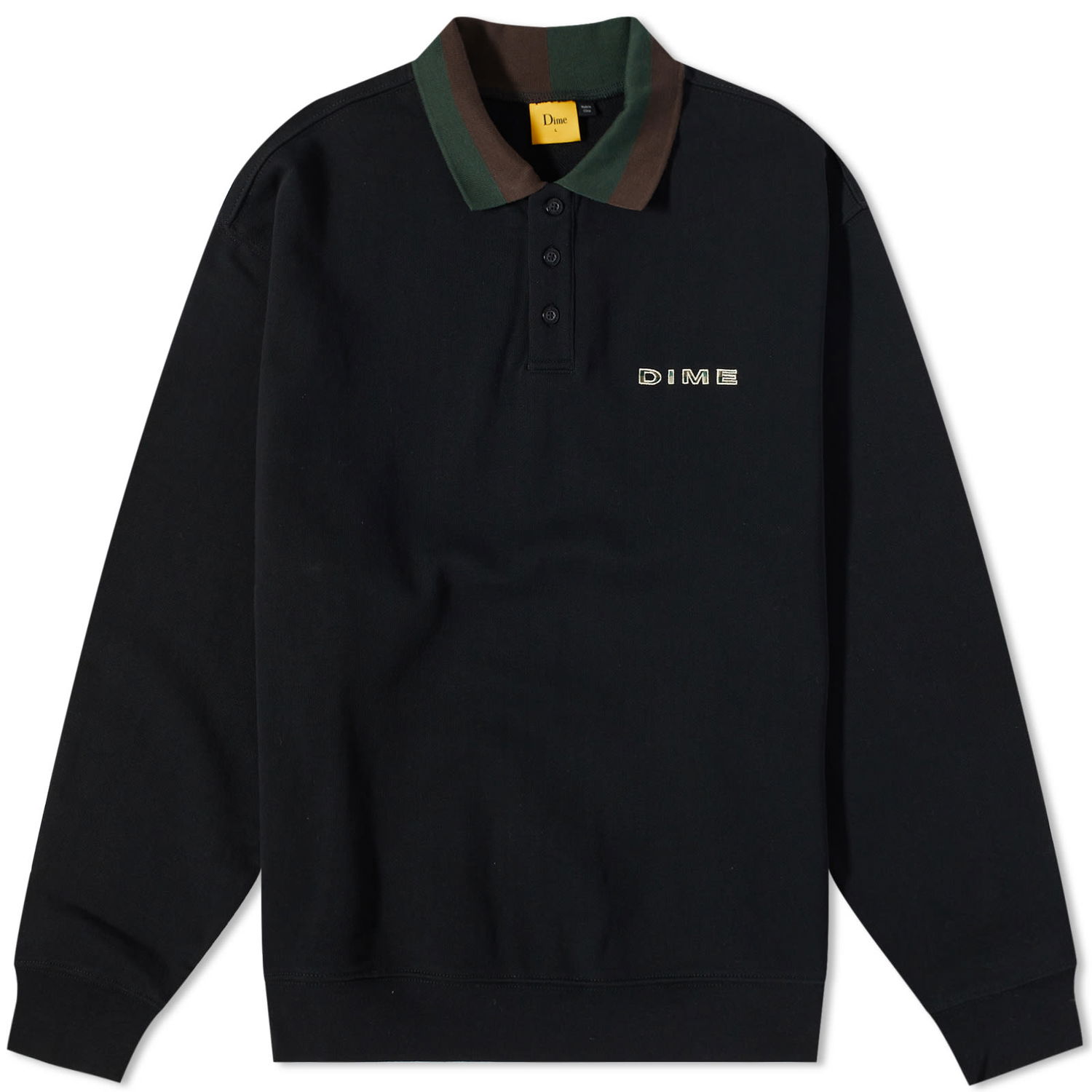 Sweater Dime Terry Rugby Crewneck Svart | DIMESU238BLK, 0
