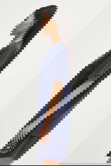 T-shirt Sporty & Rich Cotton T-Shirt with Print Kennedy Crest Mörkblå | TO04360666BL106, 3