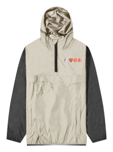 Vindjacka Comme des Garçons K-Way x Half Zip Block Colour Jacket Beige | P1J506-3