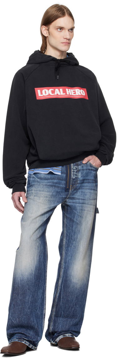 Sweatshirt Martine Rose Martine Rose Raglan Hoodie Svart | 651JS02002M, 3