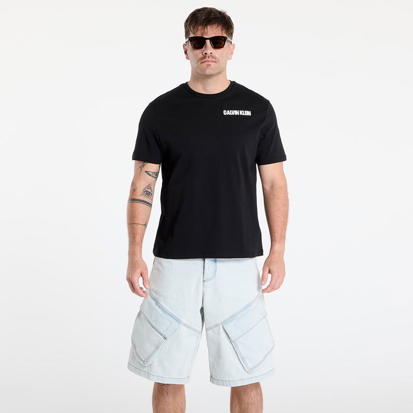 T-shirt CALVIN KLEIN Calvin Klein Jeans Men's 20S Calvin Line 3 T-Shirt Svart | LV04RC805G UB1