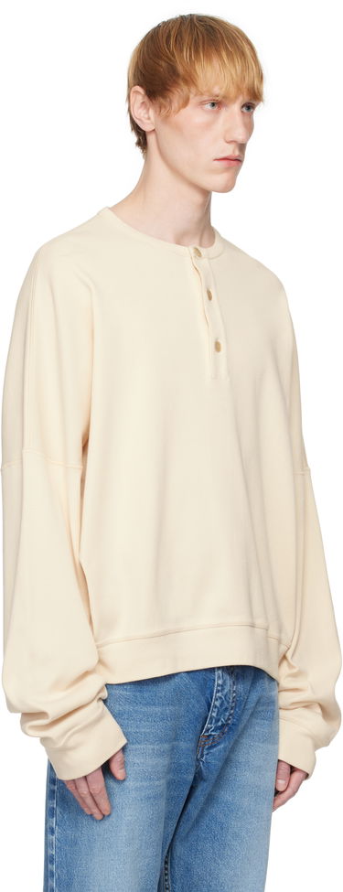 Sweatshirt The Row The Row Greto Henley Sweatshirt Beige | 945-K660, 1