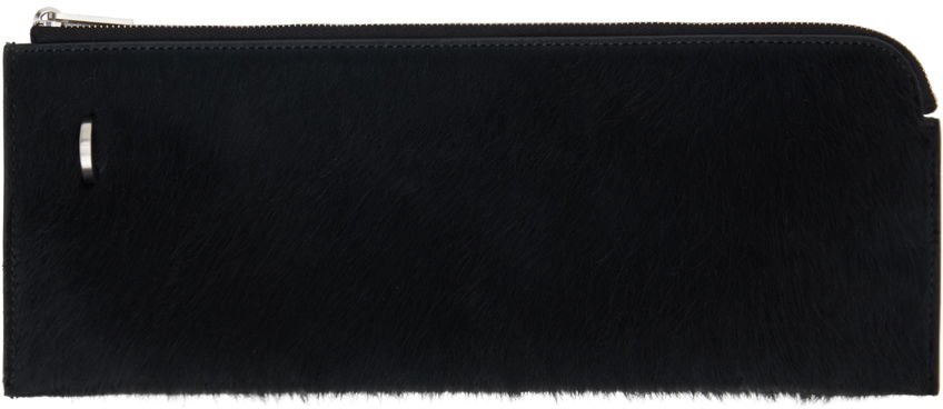 Plånbok Rick Owens Leather Zip Pouch Wallet Svart | RA01D0415 LHL, 0