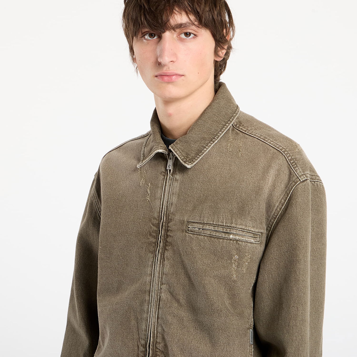 Jacka Represent Clo REPRESENT Washed Collared Denim Jacket Brun | MLM100336-59, 1