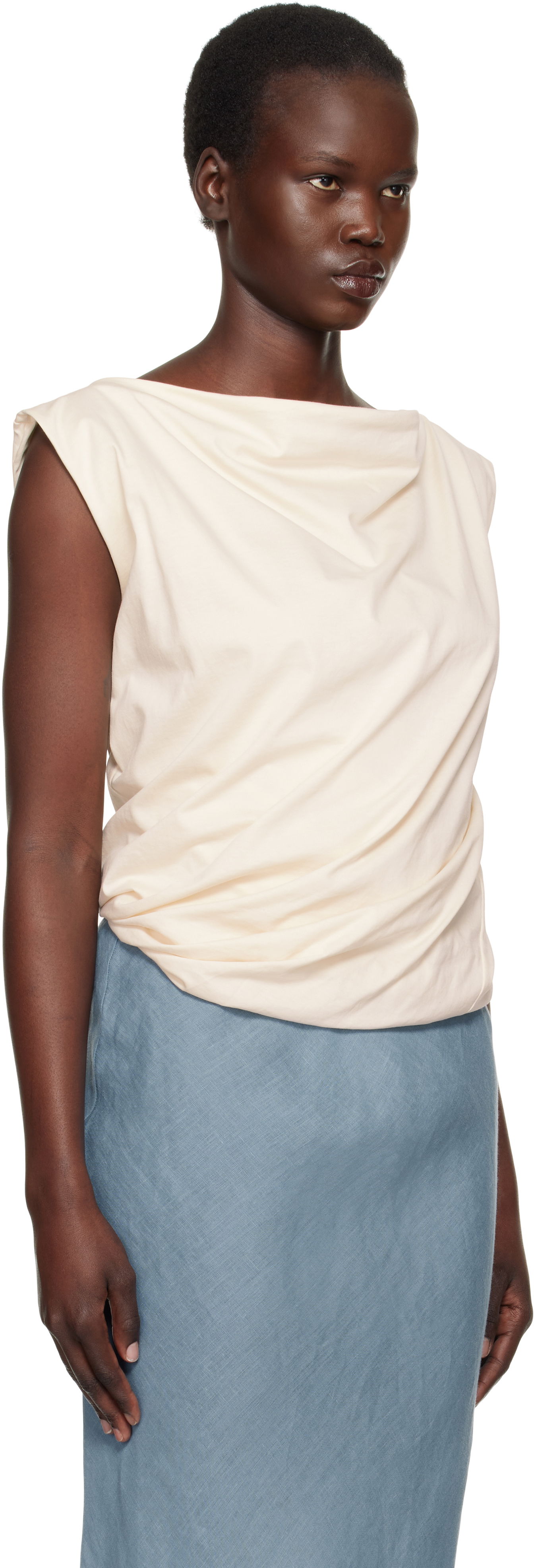 Linne Baserange Turn Sleeveless Top Beige | TOTUT-RC-SP25, 1