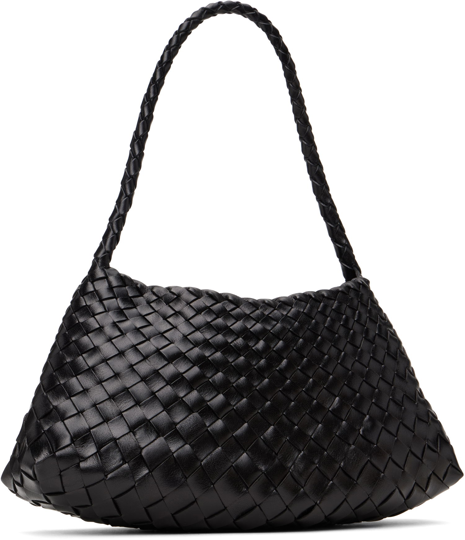 Handväska Dragon Diffusion Dragon Diffusion Rosanna Woven Leather Shoulder Bag Svart | 8943, 1