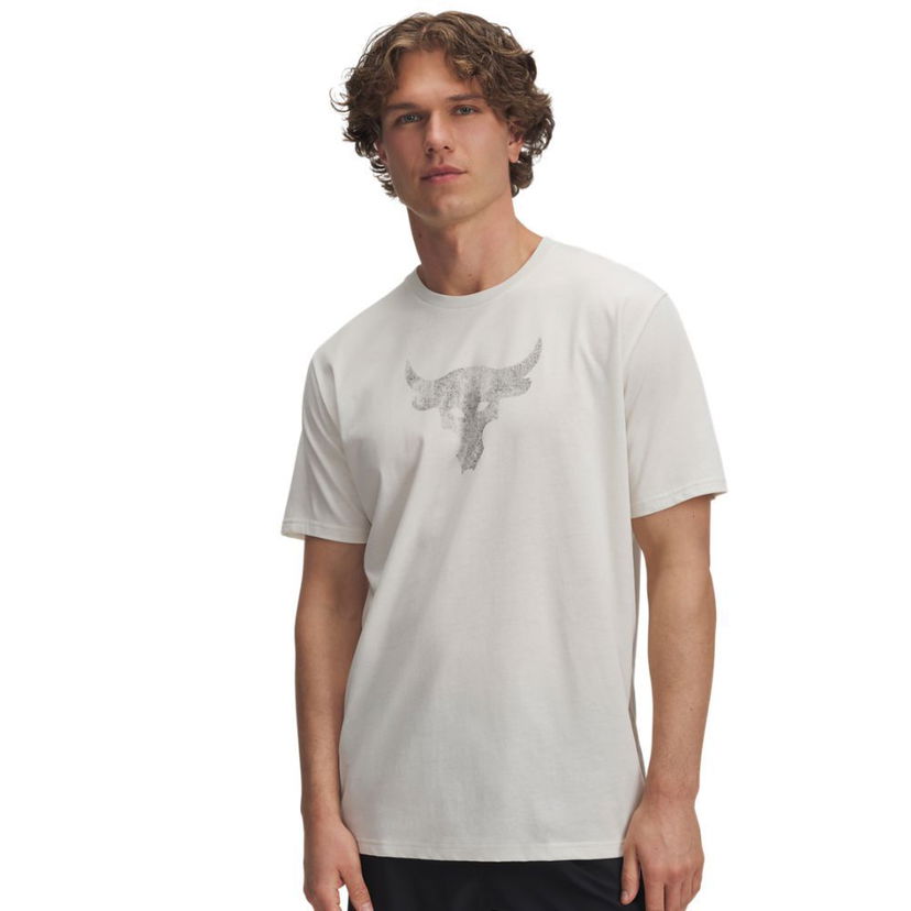 T-shirt Under Armour Project Rock T-Shirt Vit | 1383191-279