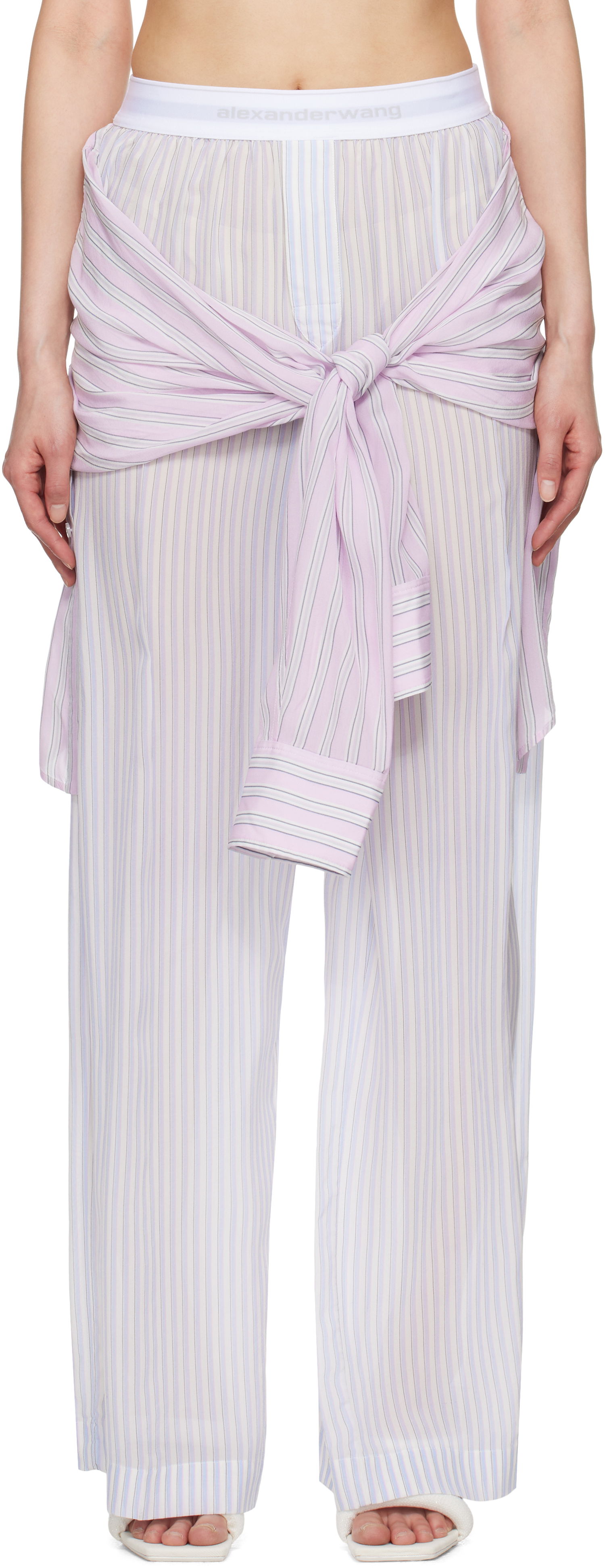 Byxor Alexander Wang Alexander Wang Pre-Styled Boxer Striped Trousers Flerfärgad | 1WC2254829, 0