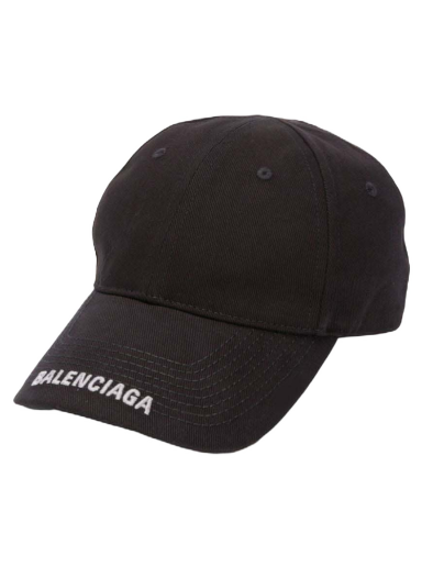 Keps Balenciaga Logo-Embroidered Cap Svart | 617140410B21062