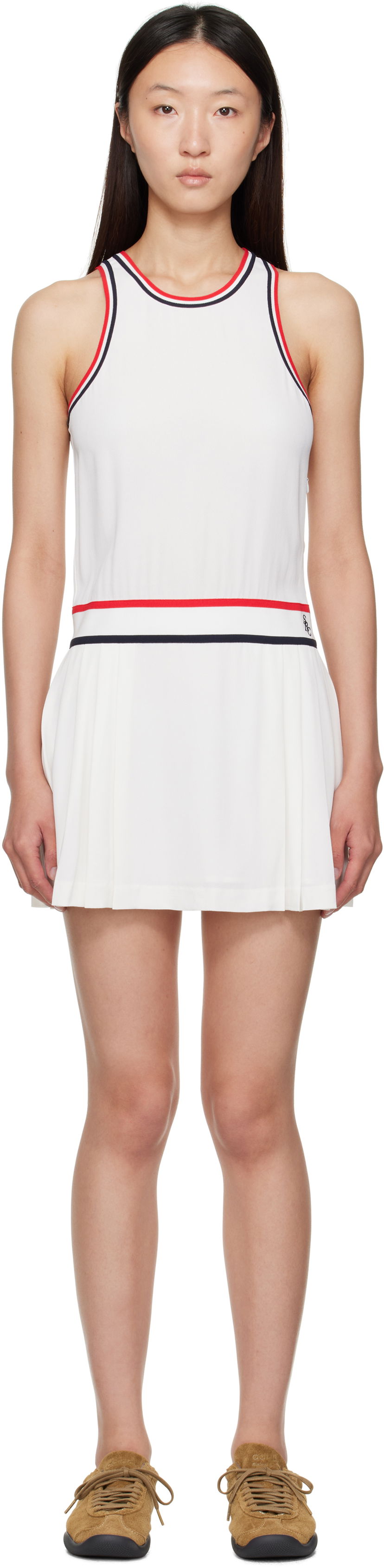 Klä Sporty & Rich Sporty & Rich Phoebe Tennis Minidress Vit | DR004602300WH36